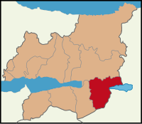 Location of Kartepe district in Kocaeli province