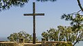 Wooden cross, overlooking Pacific