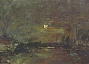 Louis-Eugène Boudin, Dusk over the port of Le Havre