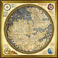 Image 9The Fra Mauro map, a medieval European map, was made around 1450 by the Italian monk Fra Mauro. It is a circular world map drawn on parchment and set in a wooden frame, about two meters in diameter. (from History of cartography)