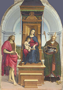 La Ansidei Madono, ĉirkaŭ 1505, ekirante for el Perugino.