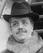 Diaghilev bearing a mustache and hat