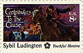 Sybil Ludington is said to have ridden through the night to advise minutemen that British Redcoats were burning Danbury, Connecticut; these accounts, originating from the Ludington family, are questioned by modern scholars.[66][67][68]