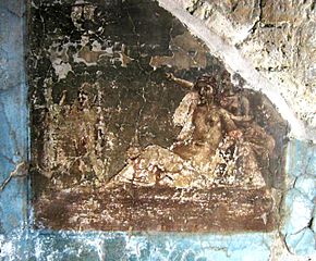 Erotic fresco in a house