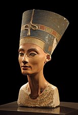 Bust of Nefertiti, c.1352–1336 BC, polychrome limestone and plaster, Neues Museum, Berlin, Germany