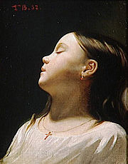 Спящая маленькая девочка, (1852)