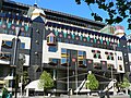 RMIT Building 8 (completed 1993). Swanston Street, Melbourne. Uses novel decorative elements and references to pop-culture.