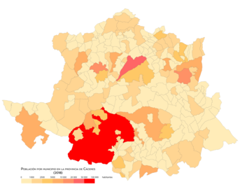 Mapa de población por municipios