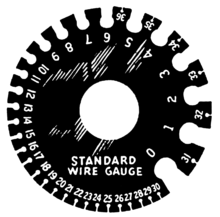 An image of a standard wire gauge.