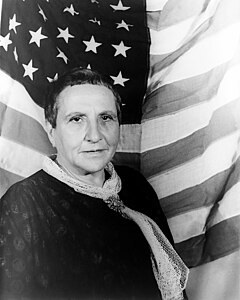 Gertrude Stein, fotograferad 1935 av Carl Van Vechten.