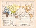 Map of racial groupings. This method is no longer considered scientific, but was so at the time of its development