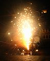 Halo around a firework fountain