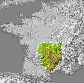 Carte de localisation du Massif central.