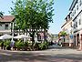 Groß-Umstadt Weinstube Brücke-Ohl, Blick zum Rathaus