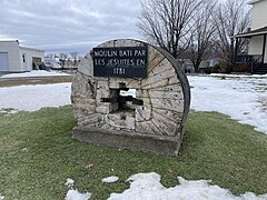 Mill built by the Jesuits in 1781, monument erected by the Historical Society of Saint-Stanislas, road 159[10]