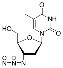 Estrutura química de Zidovudina