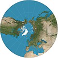 Image 13 Gnomonic projection Map: Strebe, using Geocart A gnomonic projection of a portion of the northern hemisphere, centered on the geographic North Pole. Such projections display all great circles as straight lines, resulting in any line segment on a gnomonic map showing the shortest route between the segment's two endpoints. More selected pictures