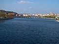 Mirandela kaj la rivero el la ponto Europa.