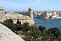 Valletta, watch tower, view on Birgu