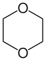 Chemical structure of dioxane