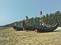 The moon boat is a traditional fishing boat from Cox's Bazar District (কক্সবাজার জেলা) in southeastern Bangladesh.