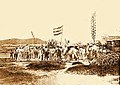 Image 12Flag flown by Fidel Vélez and his men during the "Intentona de Yauco" revolt. (from History of Puerto Rico)