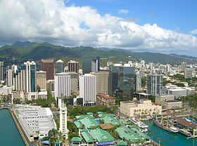 Die middestad van Honolulu