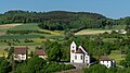 Pfarrhaus, Pfarrscheune, Pfarrkirche und Altes Schulhaus