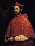 Alessandro Farnese de Tiziano. ĉirkaŭ 1545-1546