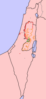 Karta Izraela i Palestine (2004)