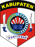 Emblem of the former Pontianak Regency (1963–2014). To prevent confusion with Pontianak City this regency was renamed to Mempawah Regency.[56]