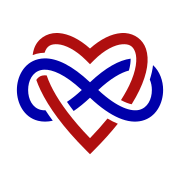 The "infinity heart" is a widely used symbol of polyamory.