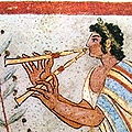 Etruscan painting (Tarquinia, Lazio)