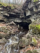 Unnamed stream at the downstream exit