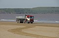 2012-03-23 A dump truck on the sands of Weston-super-Mare.