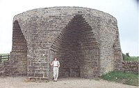 Large 19th-century single limekiln at Crindledykes near Housesteads Northumbria