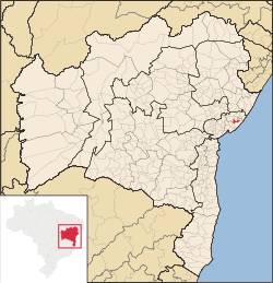 Localização de Dias d'Ávila na Bahia