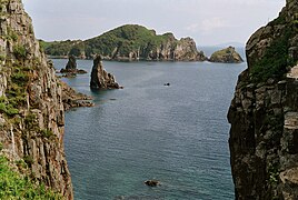 A bay at Sibiryakov Island, 50 km (31 mi) south from Vladivostok