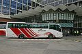 Bus on concourse