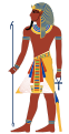 Image 11The pharaoh was usually depicted wearing symbols of royalty and power. (from Ancient Egypt)