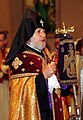 Patriarca Karekín II de Echmiadzín (armeniu ortodoxu) o catholicós d'Armenia y de tolos armenios.