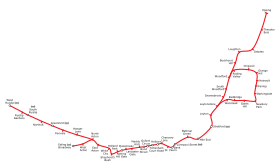 Voir la carte de la ligne.