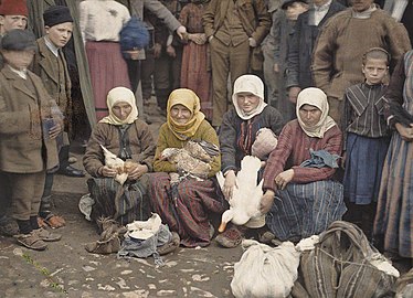 Scène de marché (Krusevac, Serbie, 1913).