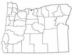 Location in Oregon