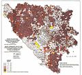 Приватни земљишни посед Срба у БиХ 1981. године по насељима