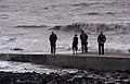 2013-08-19 People on the jetty at Clevedon.