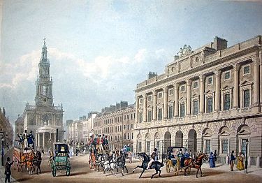 Somerset House in 1836. The university had its offices here from 1837 to 1870.