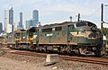 Image 8Pacific National diesel locomotives in Australia showing three body types, cab unit (front), hood unit (middle) and box cab (rear) (from Locomotive)