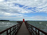 Lignano Sabbiadoro, il faro dopo il restauro.