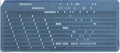 Punch card, early digital storage